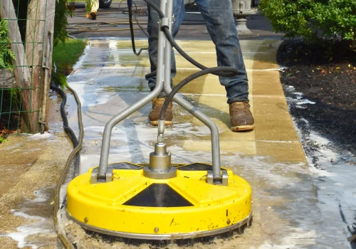 Pressure Washing on Concrete Pathway